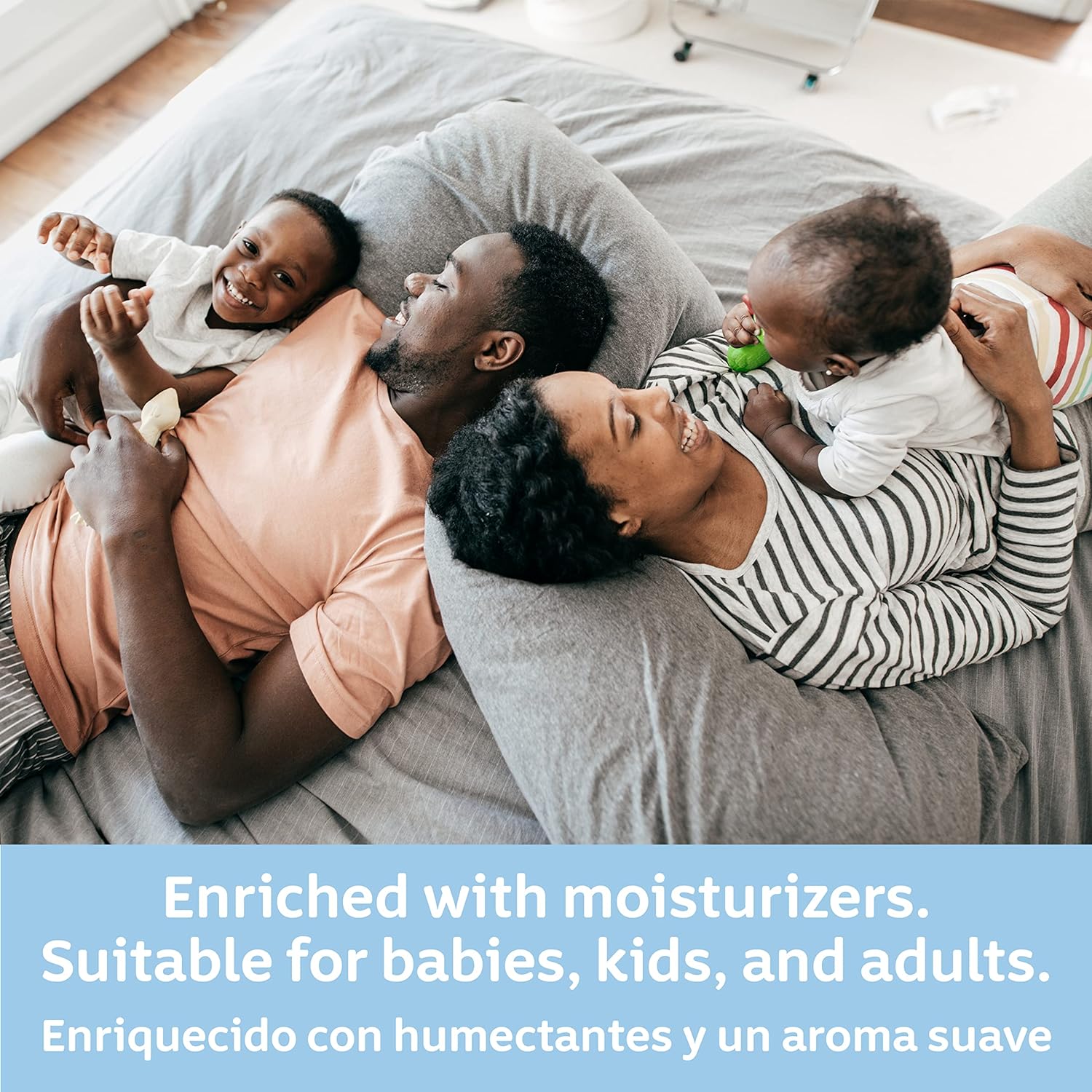 Johnson's Skin Nourish Moisturizing Baby Lotion for Dry Skin with Vanilla & Oat Scents， Gentle & Lightweight Body Lotion for The Whole Family， Hypoallergenic， Dye-Free， 16.9 fl. oz - Image 5